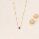 Minimalist Black Diamond Necklace