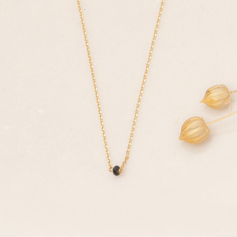 Minimalist Black Diamond Necklace