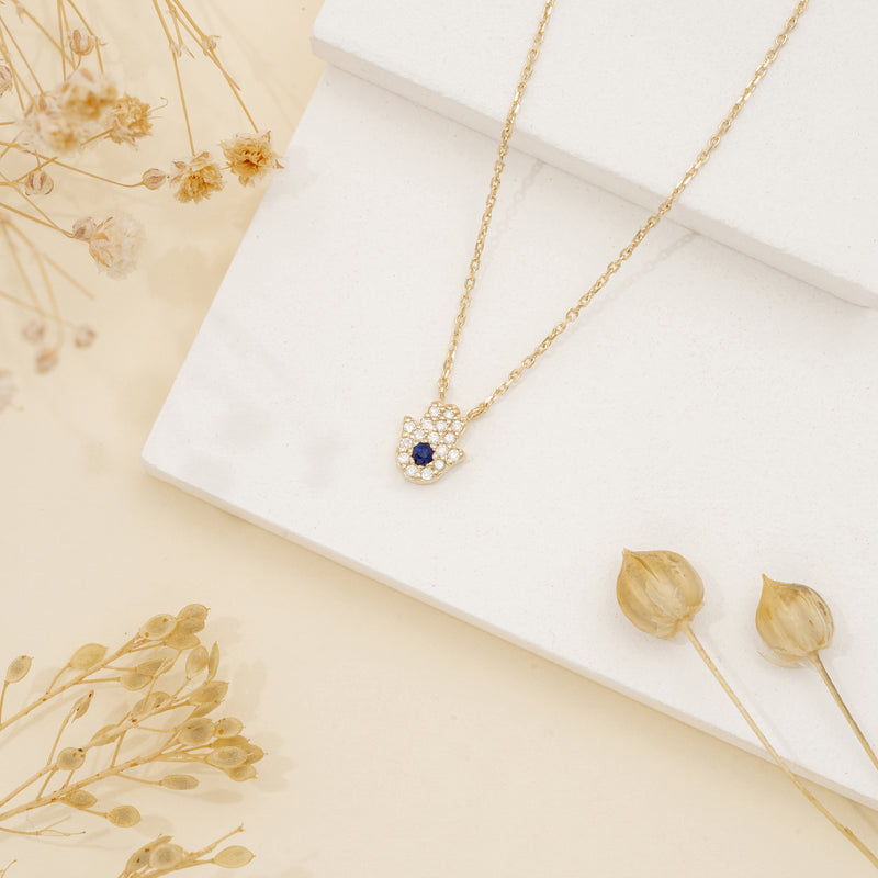 Pave Hamsa Charm