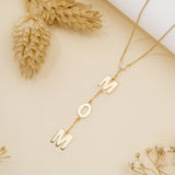 Solid Gold Letter Lariat Necklace
