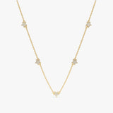 Yellow Gold Multi Star Diamond Necklace