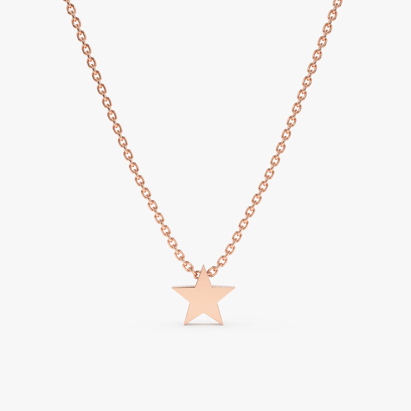 Rose Gold Mini Star Necklace