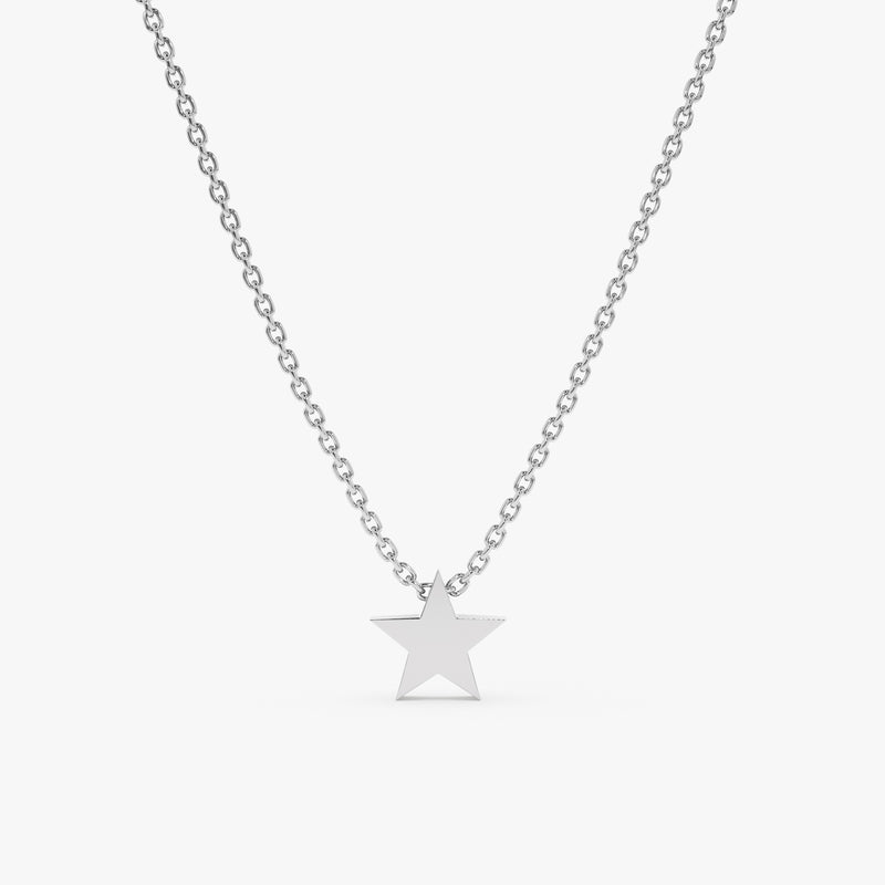 White Gold Mini Star Necklace