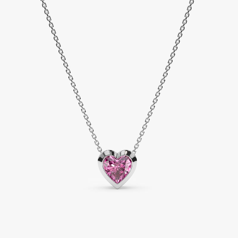 2022 Fashion Pink Heart Zircon Pendant Necklace for Women Luxury Sweet  Crystal Clavicle Chain Necklace Wedding Aestheti Jewelry