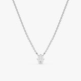 White Gold Diamond Hamsa Necklace