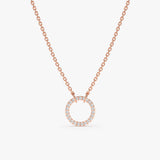 Rose Gold Diamond Circle Of Life Necklace