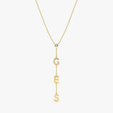 Yellow Gold Multi Initial Necklace