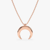 Rose Gold Crescent Necklace