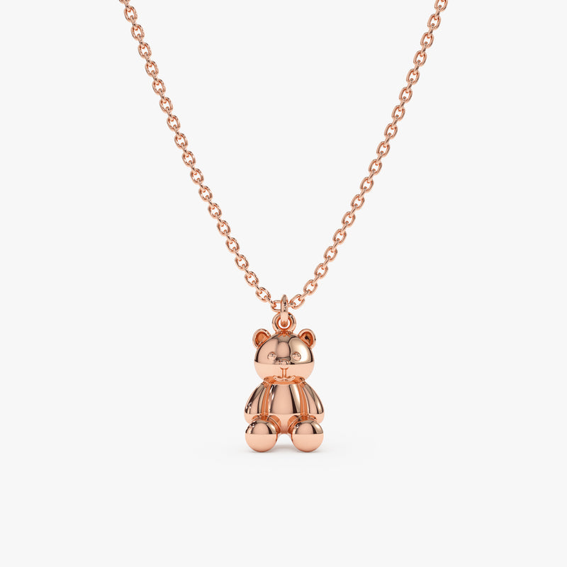 Children's Charm Necklace - Gold - Rainbow, Balloon Dog or Teddy Bear –  Salty Reign Jewelry