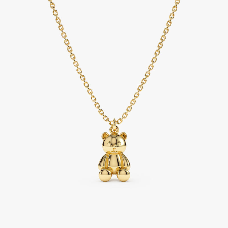 Kid's Teddy Bear Cartoon Name Necklace – Tres Colori Jewelry