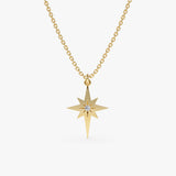 Yellow Gold Diamond North Star Necklace