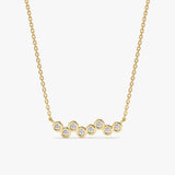 Yellow Gold Diamond Bubbles Necklace