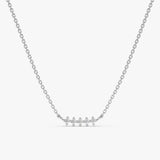 White Gold Diamond bar Necklace