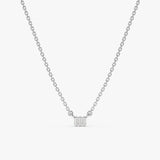 White Gold Baguette Diamond Necklace