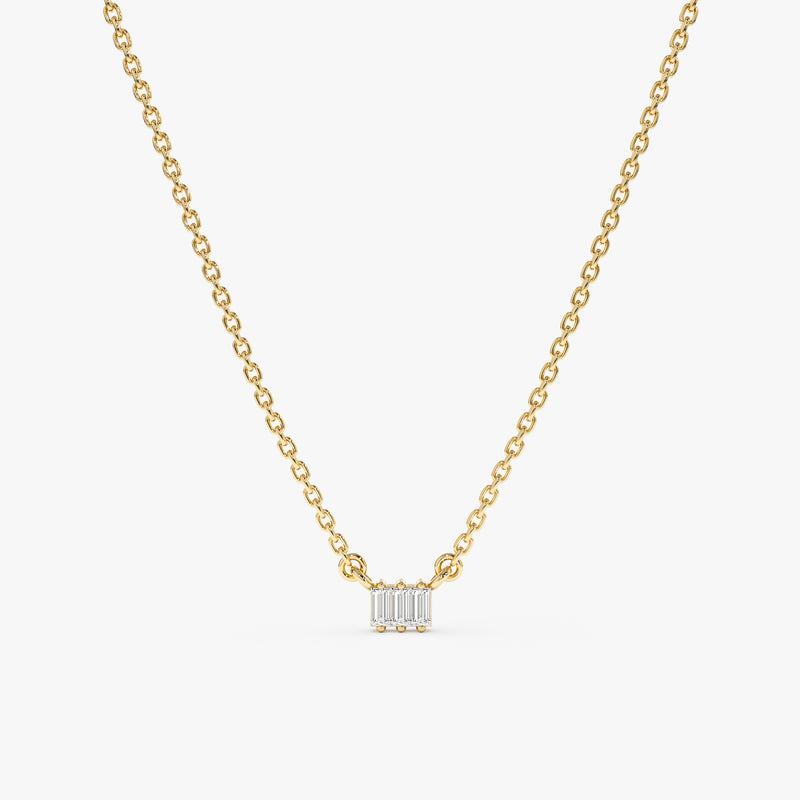 Prong Set Natural Diamond Necklace