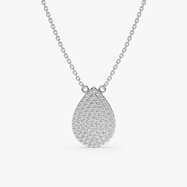 White Gold Drop Diamond Necklace