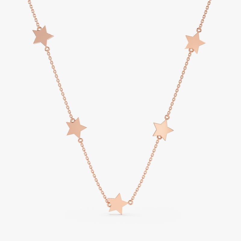 Rose Gold Mini Layering Star Necklace