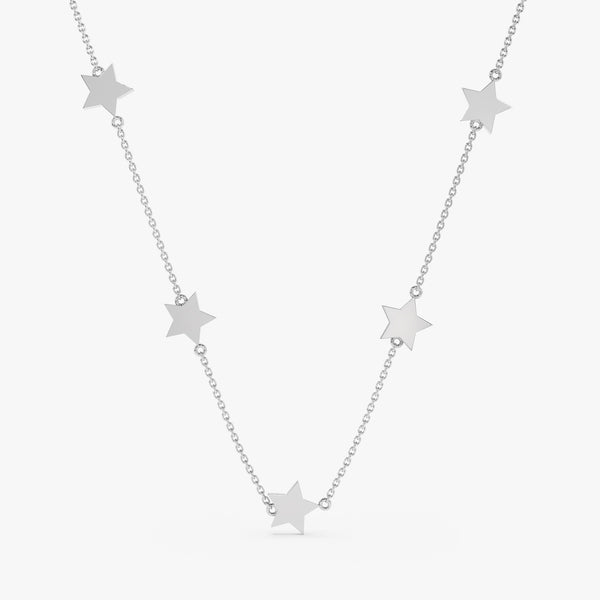 White Gold Petite Stars