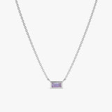 White Gold Natural Moonstone Pendant