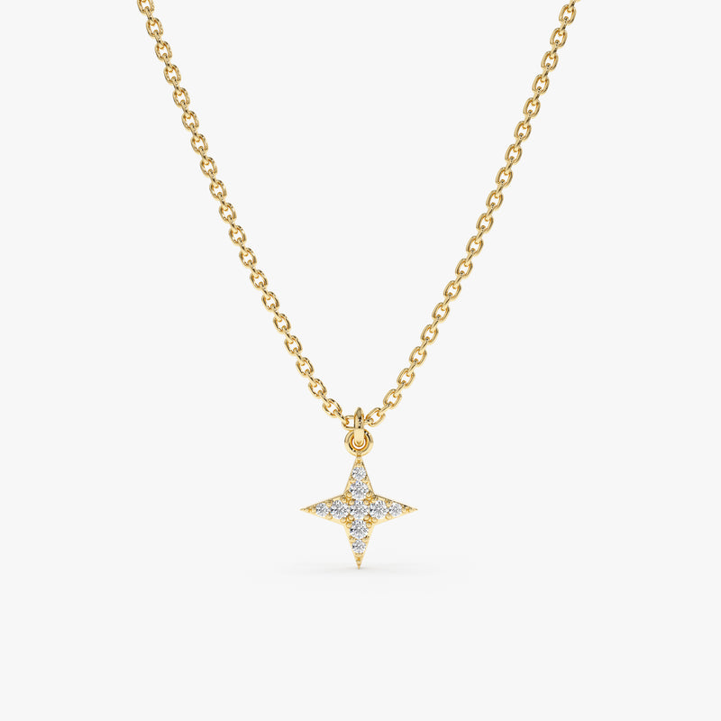 Natural Diamond North Star Necklace