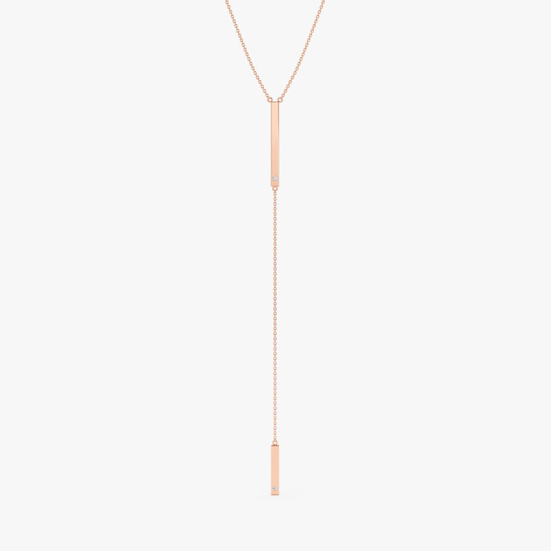 Solid Rose Gold Engravable Necklace
