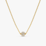 Single Diamond Ball Necklace