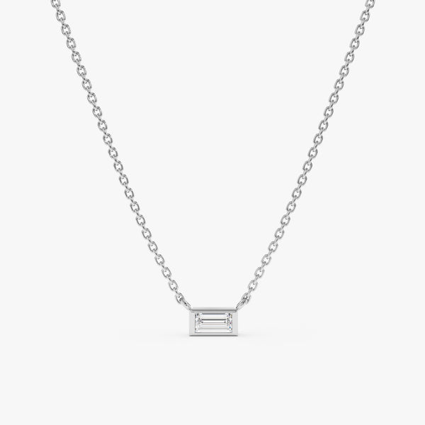 White Gold Natural Diamond Necklace