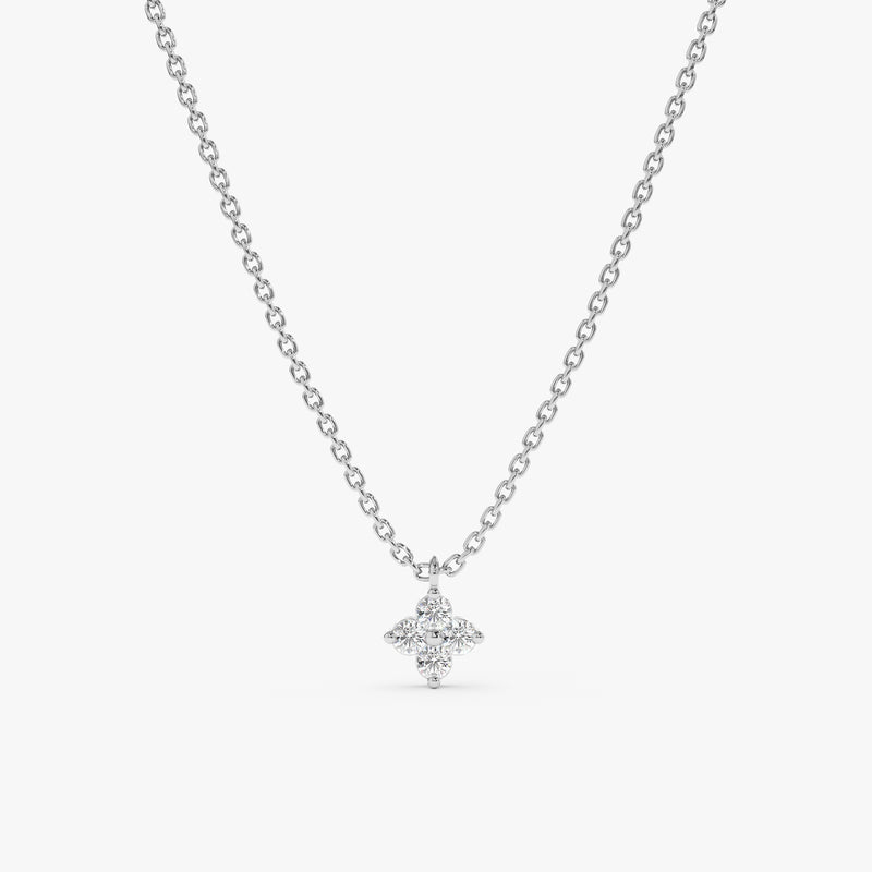 Petite Diamond Clover Necklace