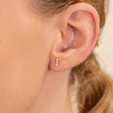 Natural Multi Diamond Gold stud Earring in solid gold for her