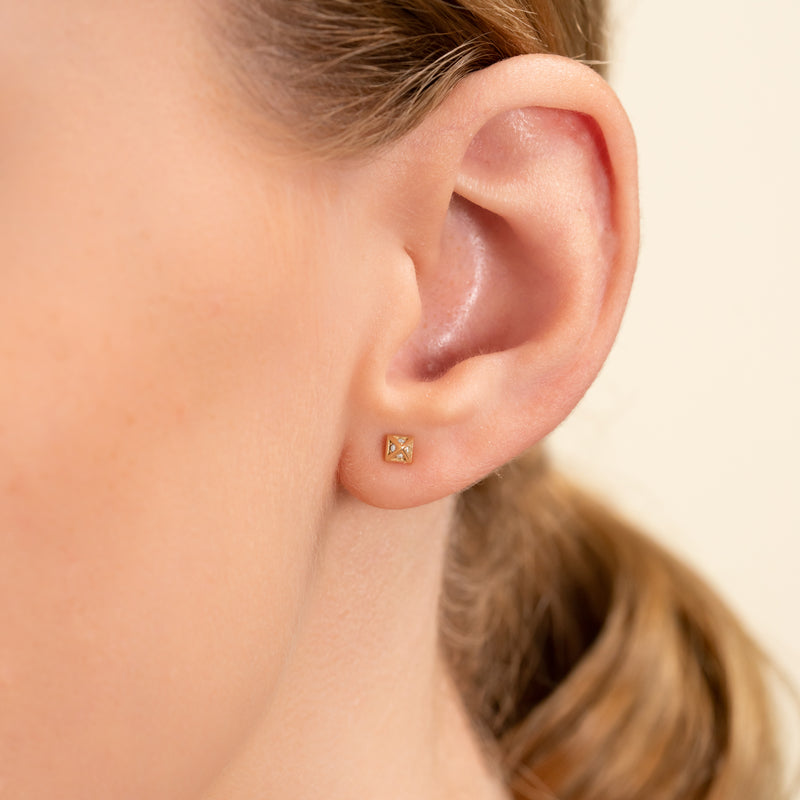 Handmade Solid Gold Natural Earrings