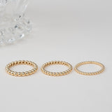 Dainty Gold Beaded Ring Sizes