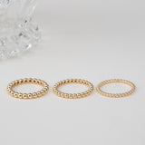 Dainty Gold Beaded Ring Sizes