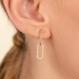 Dainty Diamond Dangling Earrings