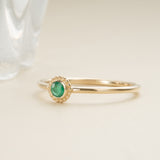 Gold and Natural Emerald Ring