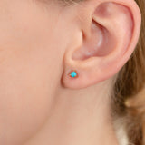 Natural Turquoise and Gold Studs