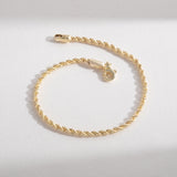 Solid Gold Rope Bracelet