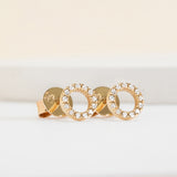 Handmade Natural Diamond Solid Gold Earrings