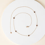 Layering Necklace with Natural Garnet