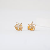 Petite Star Earrings with Diamonds