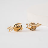 Handmade Gold and Diamond Earrings