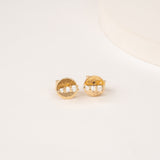 Diamond April Birthstone Gold Earrings