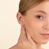 Handmade Diamond Gold Cross Studs