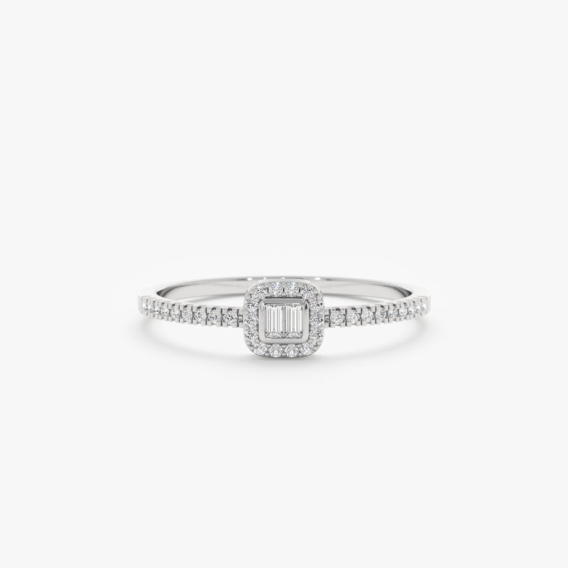 white gold natural white diamond ring