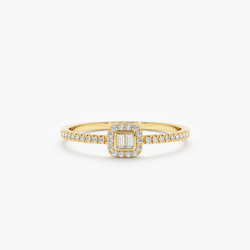 yellow gold natural diamond ring