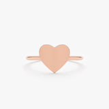 Rose Gold Engravable Heart Ring