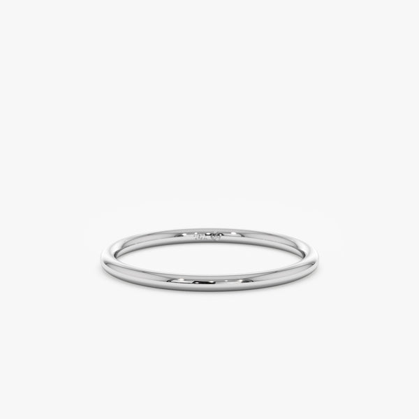 White Gold Wedding Band 1.2 mm