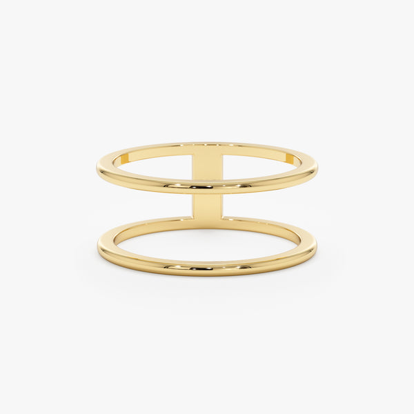 Plain Gold Double Ring
