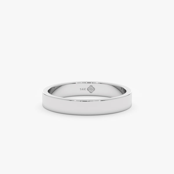 White Gold Solid Gold 3mm Wedding Band