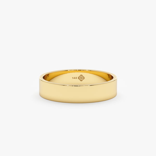 Flat Top Design Wedding Band - 4.5 mm