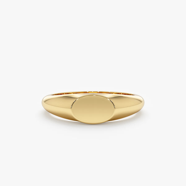 Oval Engravable Signet Ring